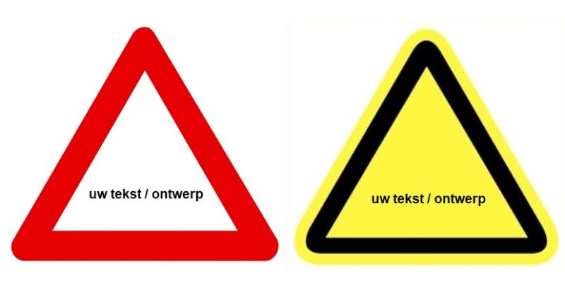 Bord T250 700 mm (driehoek)