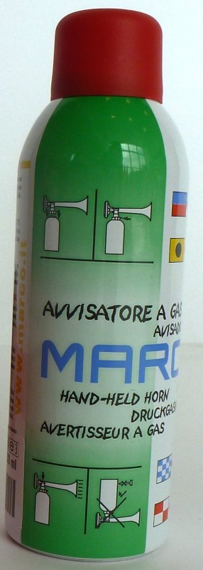 Navulling rode signaalhoorn op gas 200ml