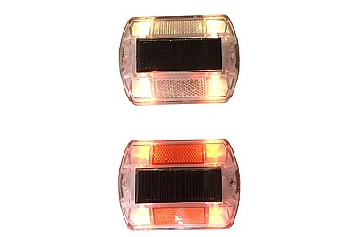 Solar led wit 2 zijden dubbele LED, vast brandend