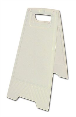 Waarschuwingsbord - wit - recto/verso (blanco)