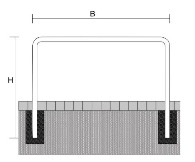 Beschermingsbeugel B 740 x H 1560 mm - Ø48mm