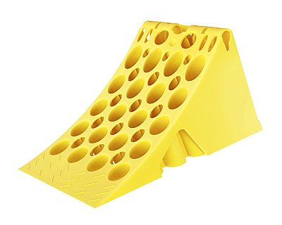 Wielblok PVC geel met metalen inzetstuk 467 x 198 x 220 mm
