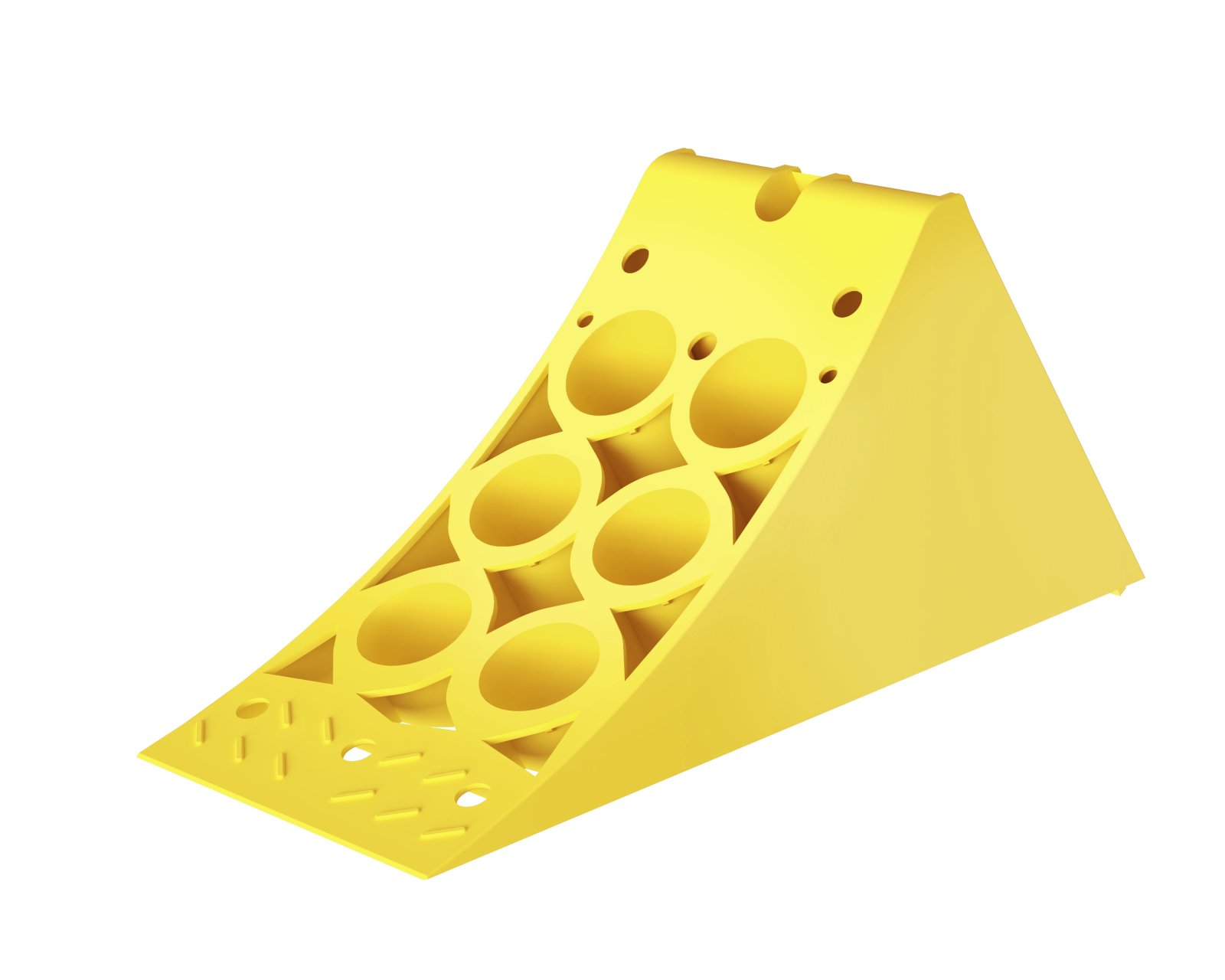 Wielblok PVC geel met metalen inzetstuk 335 x 122 x 147 mm - MOQ 18