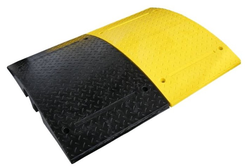 Kabelbeschermer geel - 790 x 500 x 100 mm - voorzien van 2 kanalen 90 x 80 mm