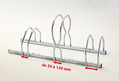 Fietsenrek 3 fietsen - 2 niveau's - 980 x 390 x 450 mm