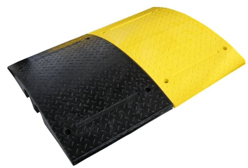 Kabelbeschermer zwart - 790 x 500 x 100 mm - voorzien van 2 kanalen 90 x 80 mm