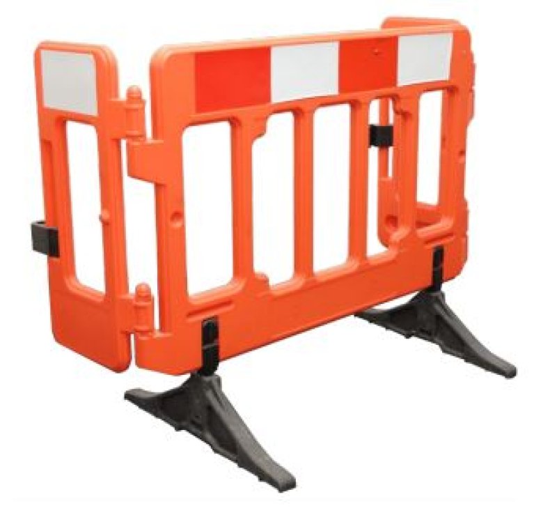 Veiligheidshek kunststof HDPE L 1250 x H 1020 mm ORANJE +/- 11,4 kg