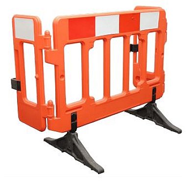 Veiligheidshek kunststof HDPE L 1250 x H 1020 mm ORANJE +/- 11,4 kg