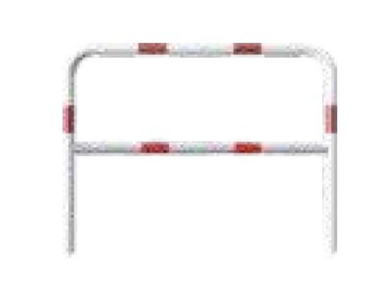 Beschermingsbeugel B 1500 x H 1400mm - Ø60mm - met dwarsprofiel - wit/rood