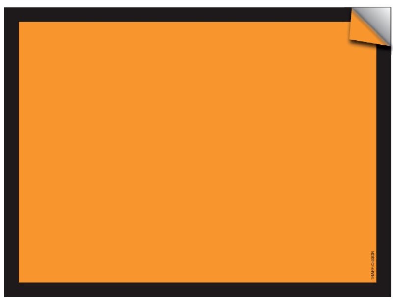 Vinyl zelfklever ADR oranje zonder balk - 400 x 300 mm - reflecterend