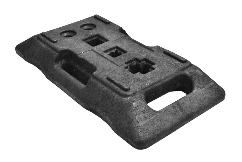 Recycle sokkel - 780 x 400 x 120mm - 2x Ø43mm,Ø60mm,40x40mm60x60mm,40x80mm kruis +/-25kg