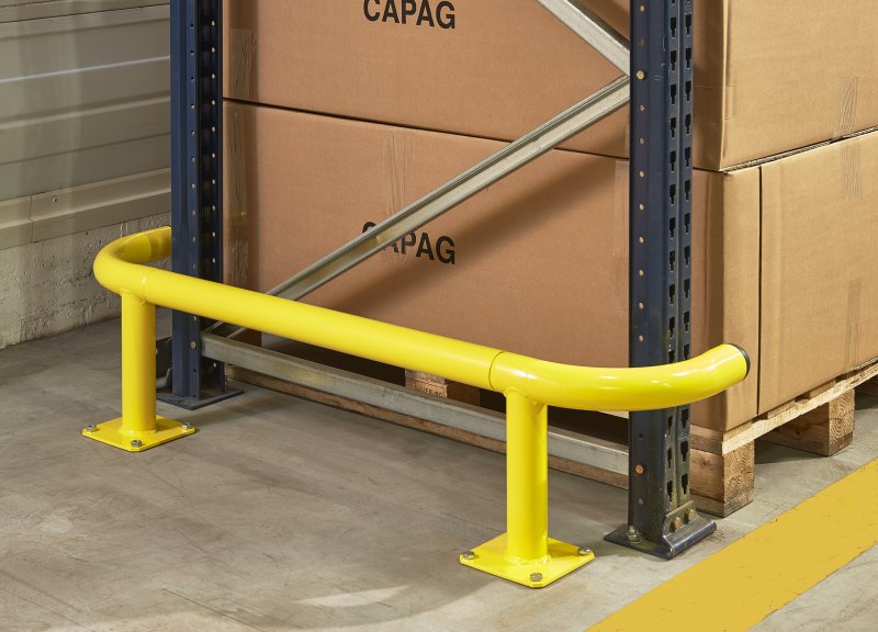 Barre de protection Ø60mm - 1300 mm x 300 mm - jaune