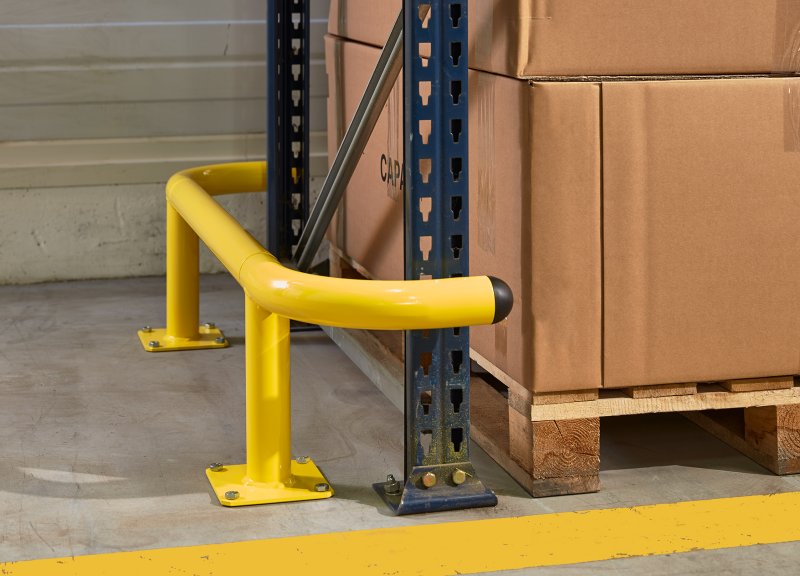Protection bar Ø60mm - 900 mm x 300 mm - yellow