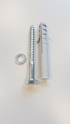 Bevestigingsbout & plug & ring - M10x105 mm voor bevestiging in asfalt