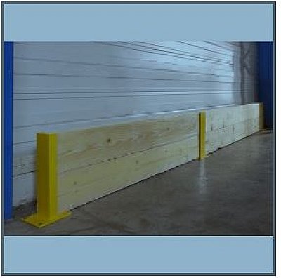 Rack protector - middle piece - Yellow - Dimensions: 150 x 200 x HT 466 mm For 2 logs(Logs excluded)