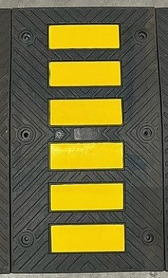 Safety Rider Geel 900 x 500 x 50 mm in gevulkaniseerde rubber