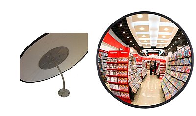 Spiegel Ø600 mm (PLEXI)  incl. muurbeugel (afstand 12 meter)