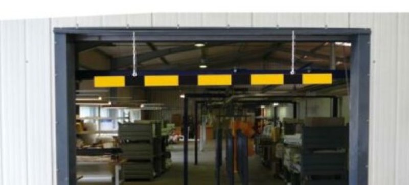 Barriere balk voor vaste hoogtebegrenzer H: 100mm L: 3000mm aluminium geel met 2 zijden voorzien van zwarte reflectie