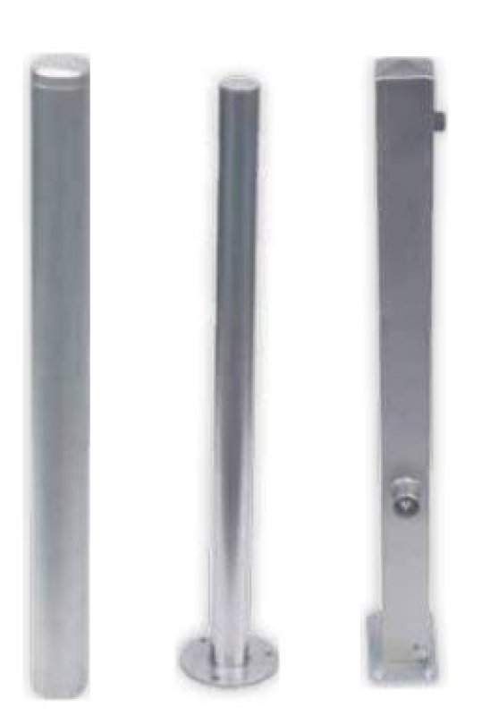 Inox paal Ø60mm H 1.500 mm om in te betonneren