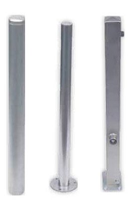 Inox paal Ø60mm H 1.500 mm om in te betonneren