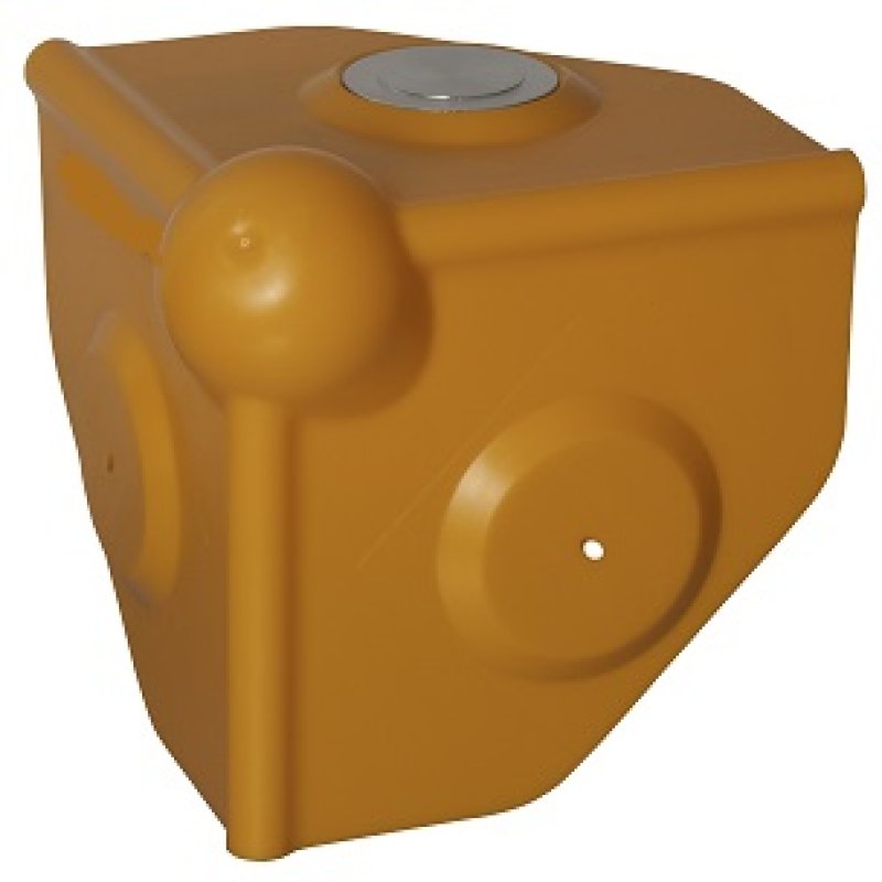 Hoekbeschermer oranje met magneet + schroefoptie <65 kg - 150x150x150 mm - (MOQ 4)