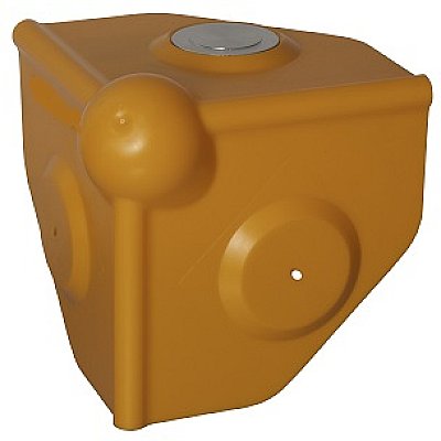 Hoekbeschermer oranje met magneet + schroefoptie <65 kg - 150x150x150 mm - (MOQ 4)