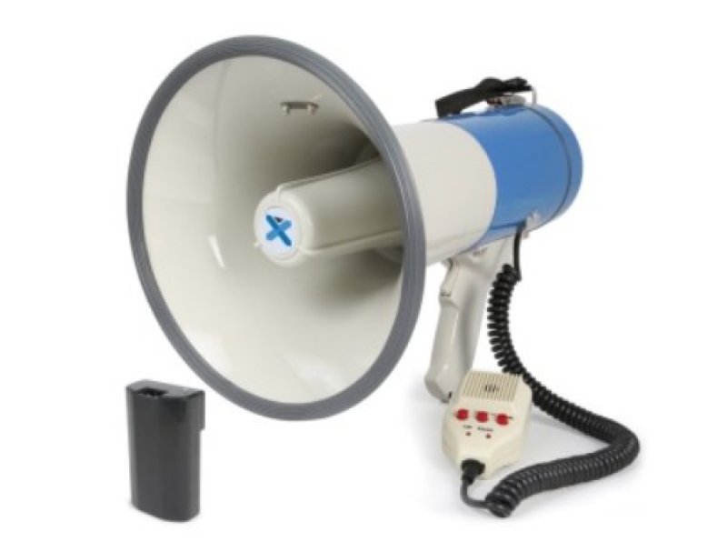Megafoon 65W met externe microfoon oplaadbaar incl batterij