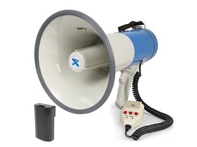 Megafoon 65W met externe microfoon oplaadbaar incl batterij