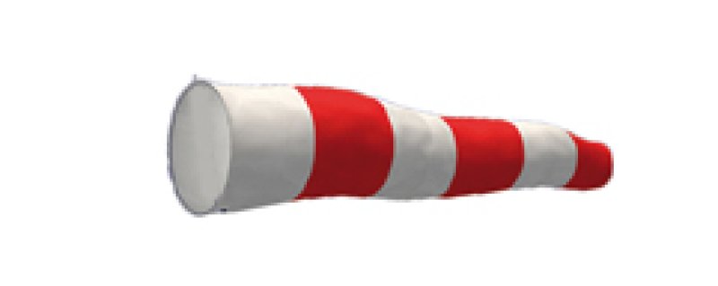 Windmouw 600 x 2000 mm rood/wit