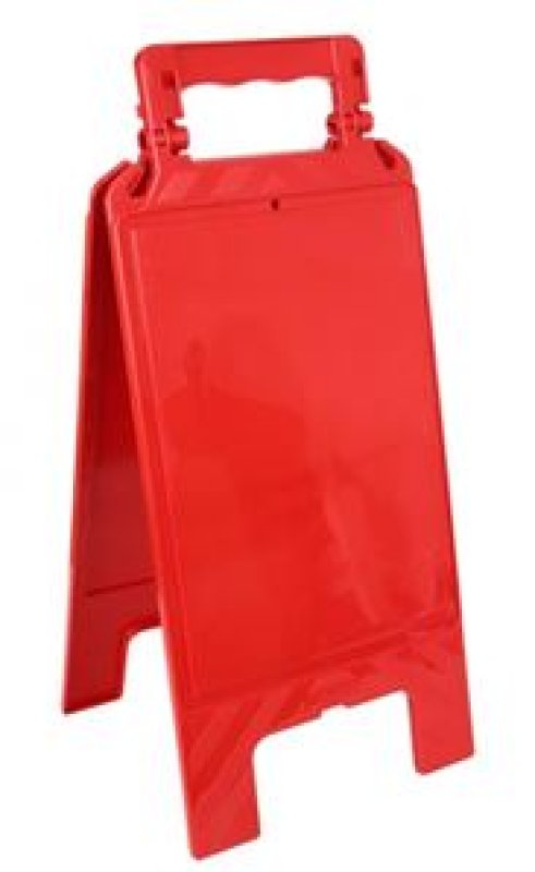 Waarschuwingsbord - rood - recto/verso  - 275 x 600 mm blanco