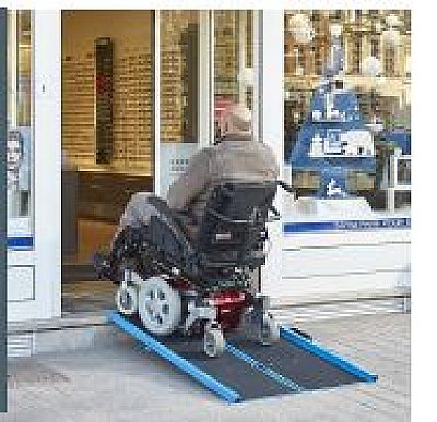 Opklapbare oprijplaat lengte 1,66 m