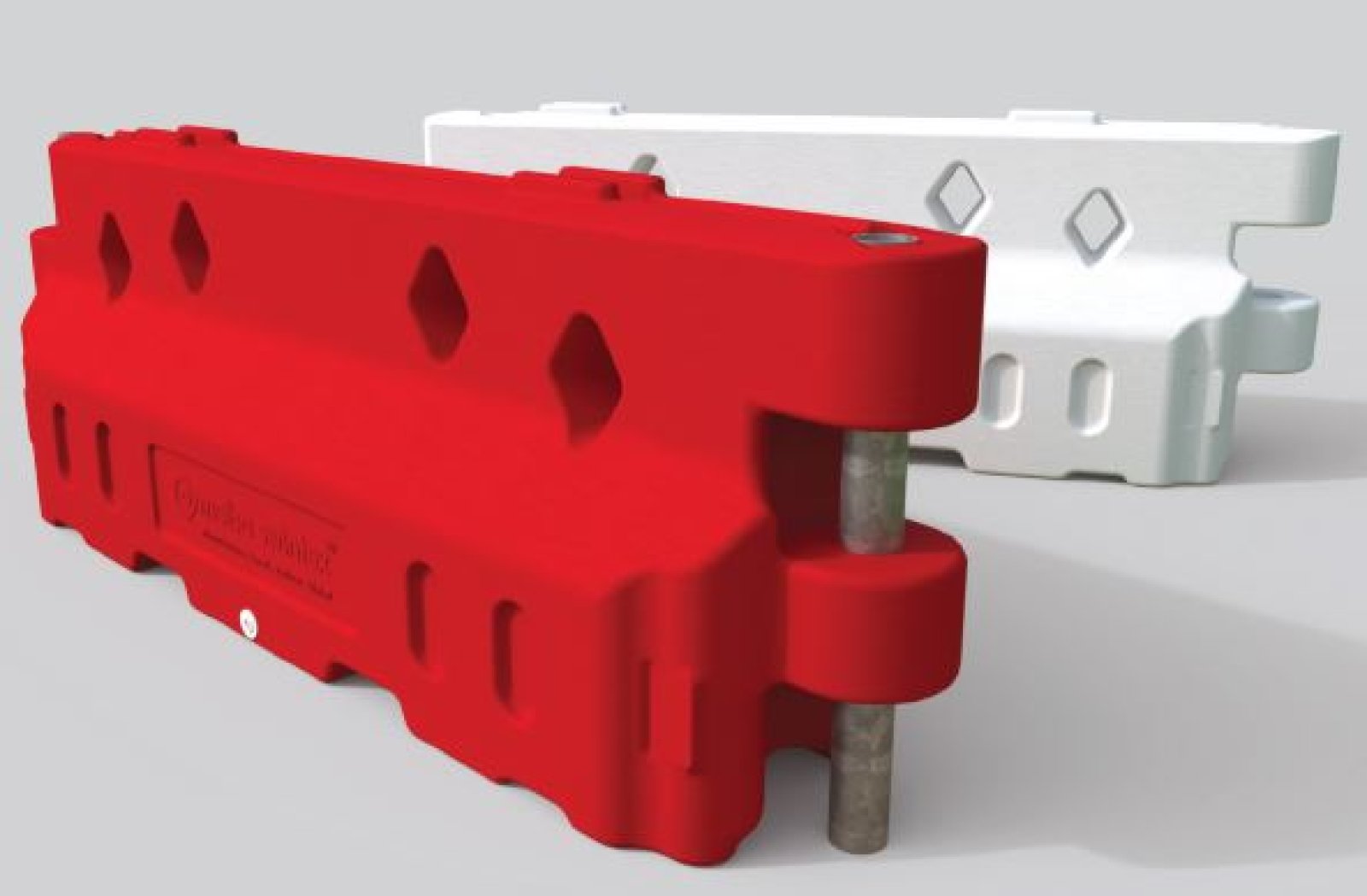 Separator model 2295 x 350 x 800 mm rood of wit