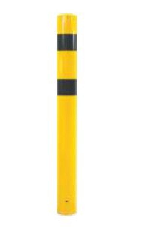 Stootpaal om in te betonneren - geel/zwart Ø89 mm x H 2,000 mm