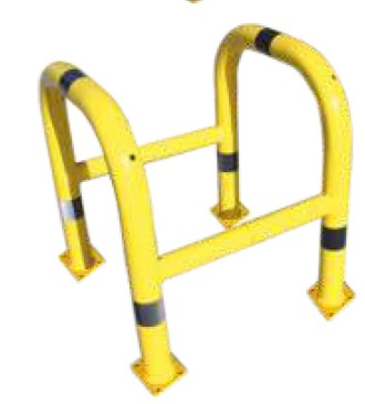 Kolombeschermer geel/zwart ø60/48 mm - 720 x 720 x 600 mm met voetplaat
