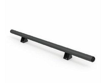 Parkeerstop - wielbeschermer - Ø60 mm, recht, verzinkt + grijs gelakt RAL 7016