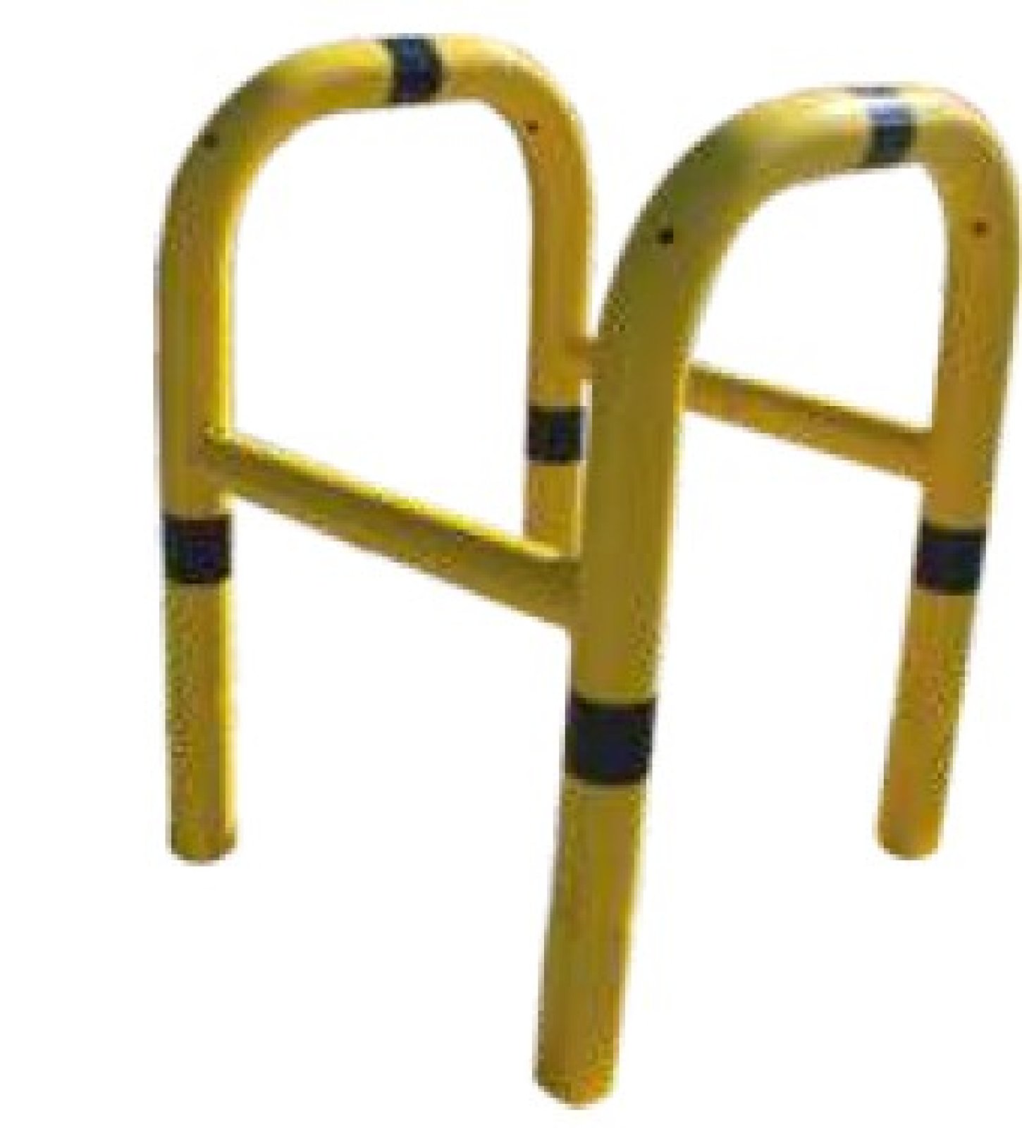 Kolombeschermer geel/zwart ø60/48 mm 520 x 520 mm om in te betonneren