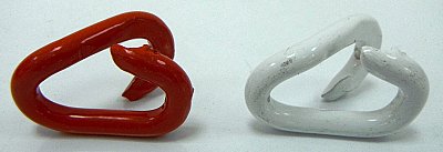 Verbindingsschakel kettingoog voor stalen ketting 6 mm - verschillende kleuren - per zak van 10 stuks