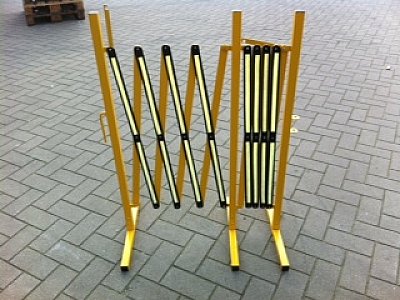 Schaarhek metaal geel/zwart - H: 1m - uittrekbaar tot 4m