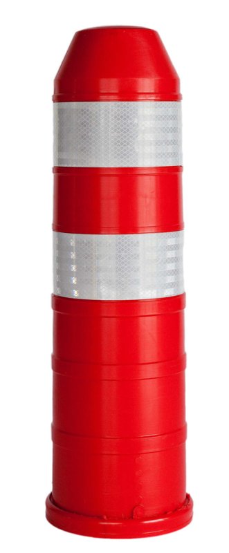 Duurzaam plooibaken rood 750 x 200 mm + DOP (excl huls)