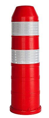 Duurzaam plooibaken rood 750 x 200 mm + DOP (excl huls)