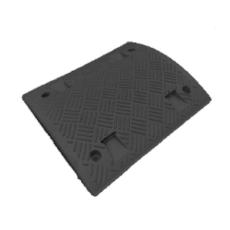Middenstuk geel of zwart voor modulaire verkeersdrempel H 50 mm - 500 x 420 mm in gerecycleerde PVC (exclusief bevestigingen)