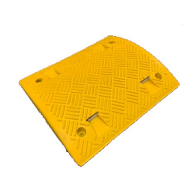 Middenstuk geel of zwart voor modulaire verkeersdrempel H 50 mm - 500 x 420 mm in gerecycleerde PVC (exclusief bevestigingen)