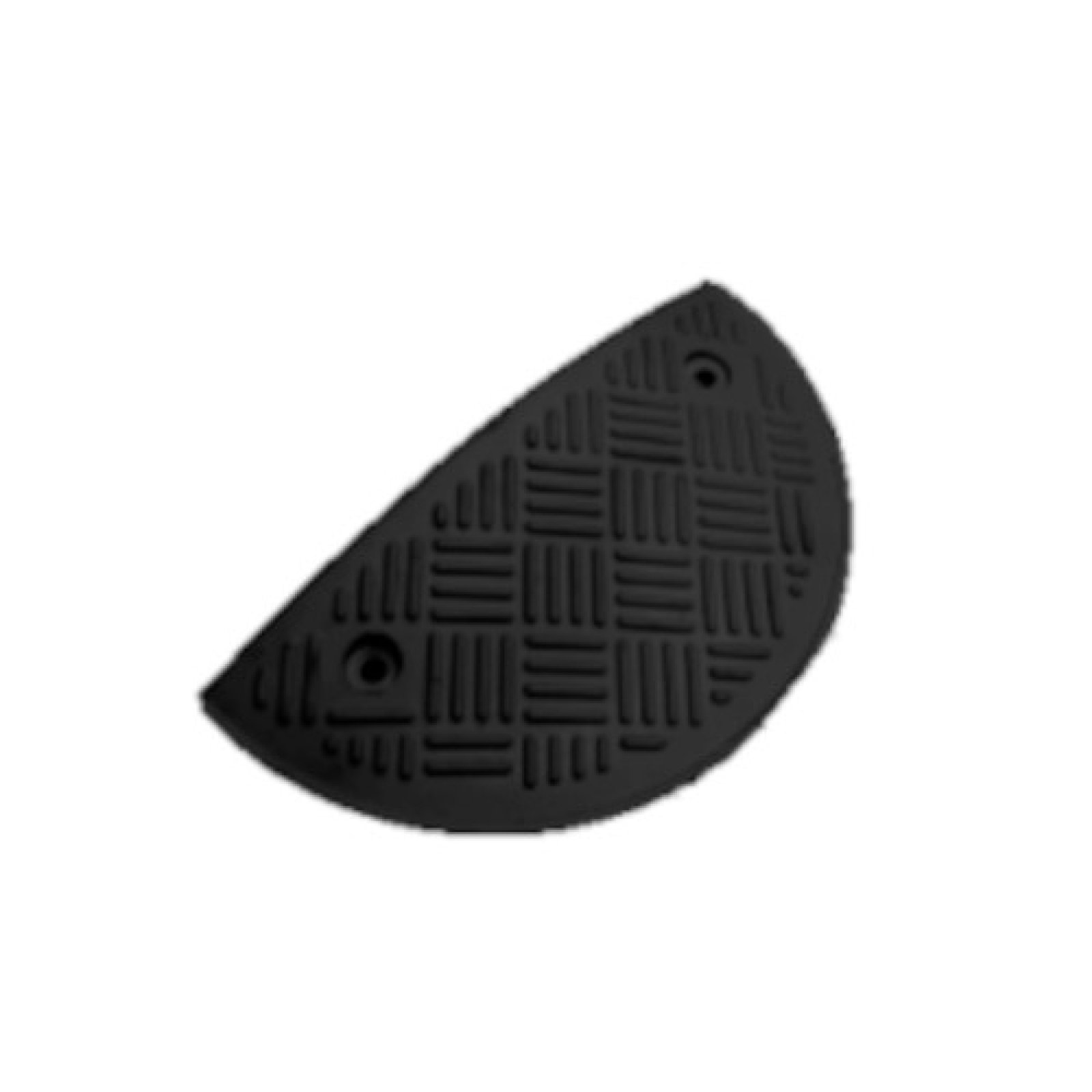 Eindstuk geel of zwart voor modulaire verkeersdrempel H 50 mm - 220 x 420 mm in gerecycleerde PVC (exclusief bevestigingen)