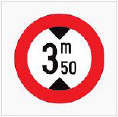 Verkeersbord type 250 C29 / 400 of 700 mm met reflectie type 1 (EG)