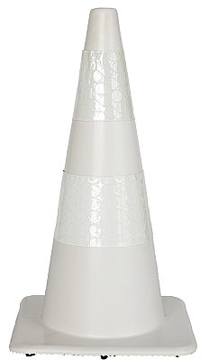 Kegel in soepele PVC in verschillende kleuren met klasse 2 reflectie