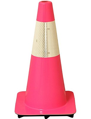Kegel in soepele PVC in verschillende kleuren met klasse 2 reflectie