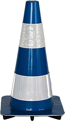 Kegel in soepele PVC in verschillende kleuren met klasse 2 reflectie