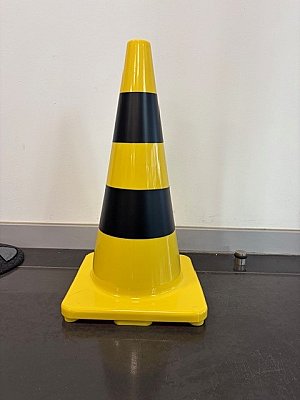 Geel/zwarte kegel in soepele PVC - Industrie