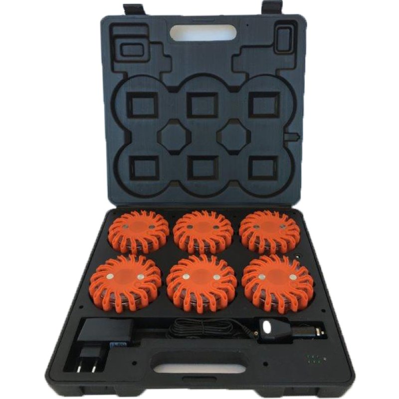 Rotor Light 6 x oranje + oranje LED's + koffer
