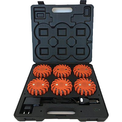Rotor Light 6 x oranje + oranje LED's + koffer